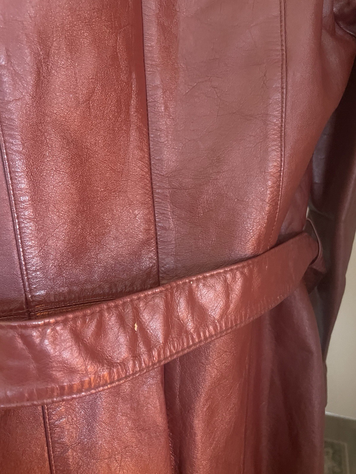 Vintage Etienne Aigner 100% Genuine Leather Burgundy Jacket