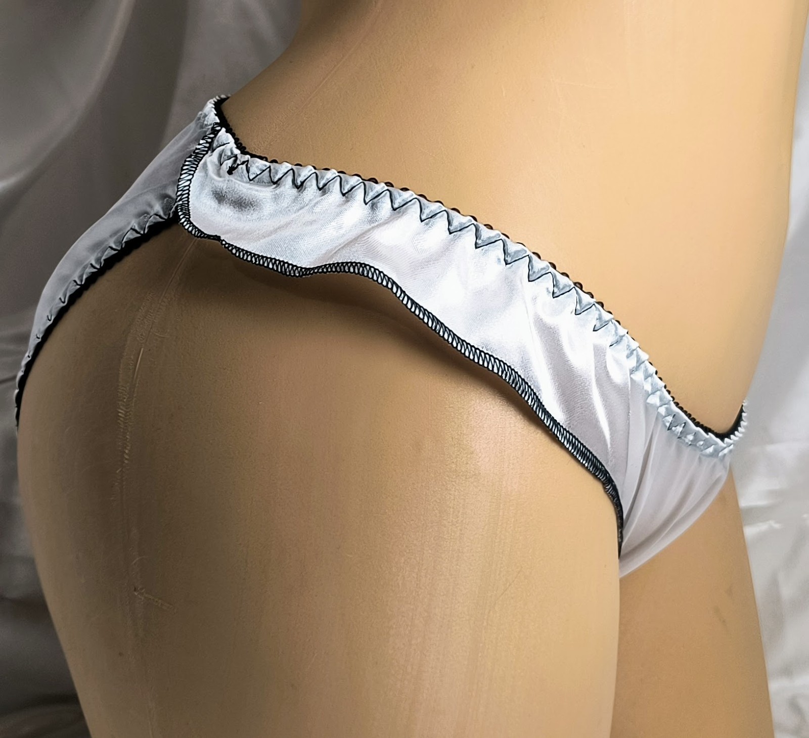 Pearl Satin Flutter Bikini Panties Full Back *Limited Edition*