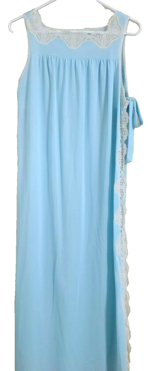 Heiress Nightgown Sleep XS Vintage Long Split Side Tie Lacy Women’s