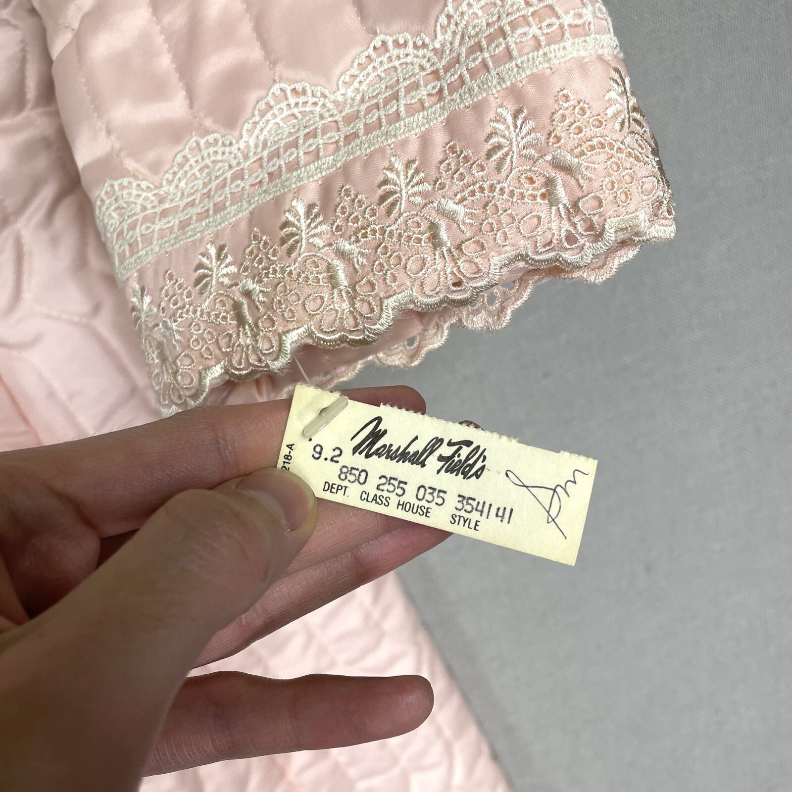 VINTAGE Christian Dior Lingerie Satin Lace Quilted Robe House Coat Sissy NOS!