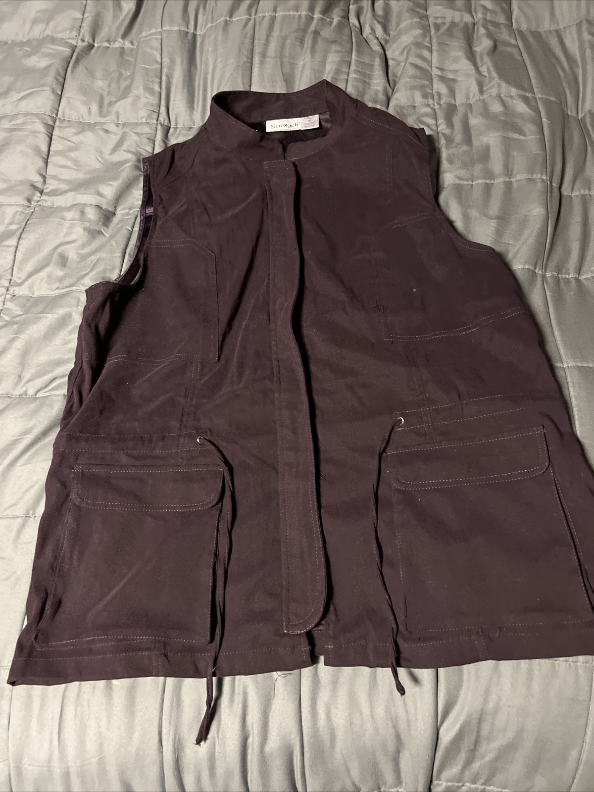 Serengeti Purple Vest Womens Size XL Zippered