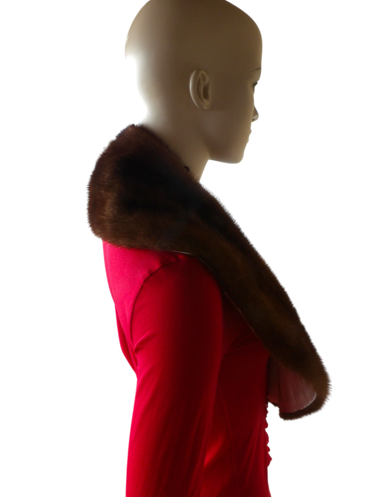 Vintage Large Mink Fur Shawl Collar Caplet 48″x6″ in Neiman Marcus Quiet Luxury