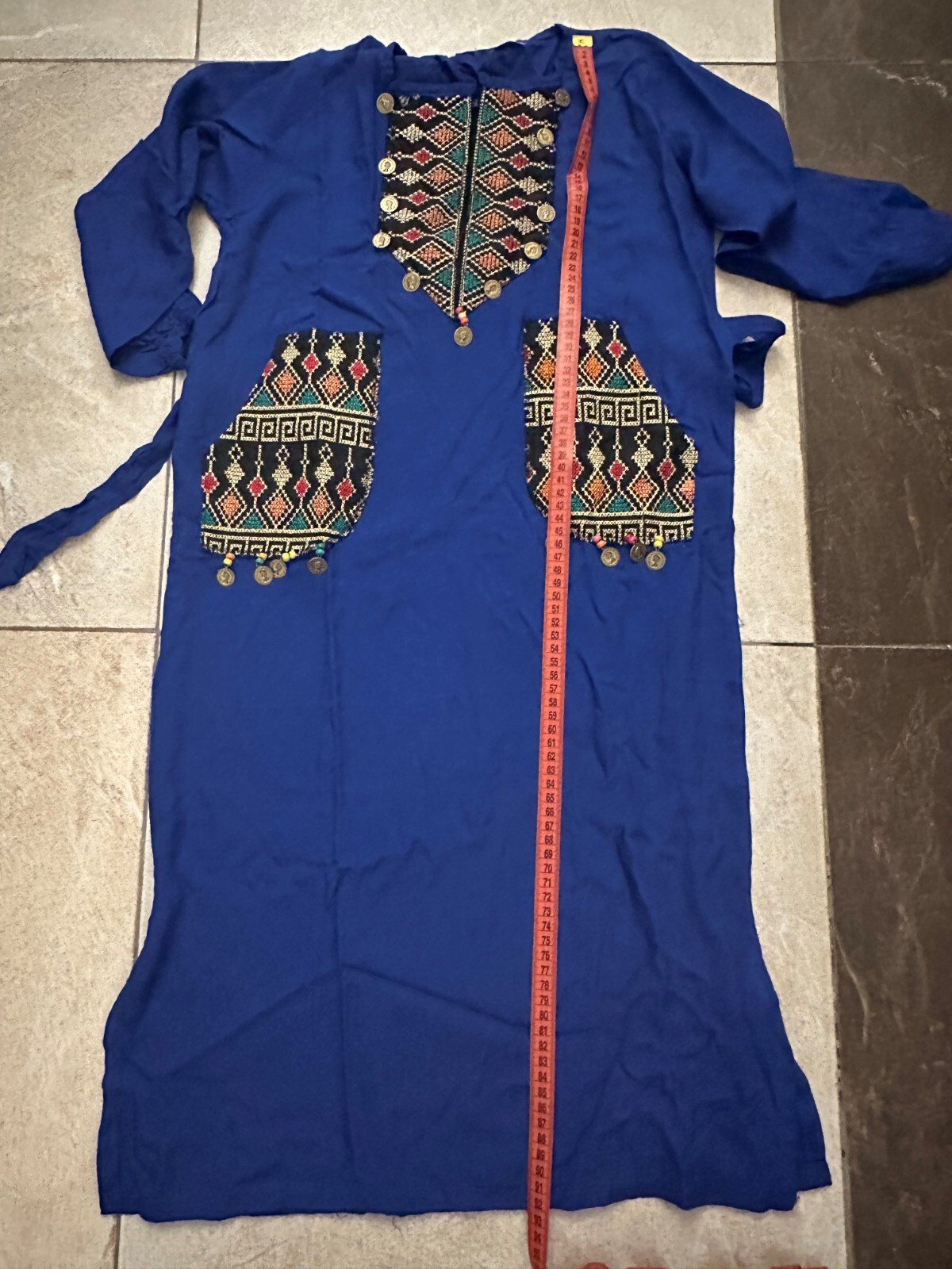 Handmade embroidered Siwa Bedouin berber Dress-Boho for kids 5-6 Years