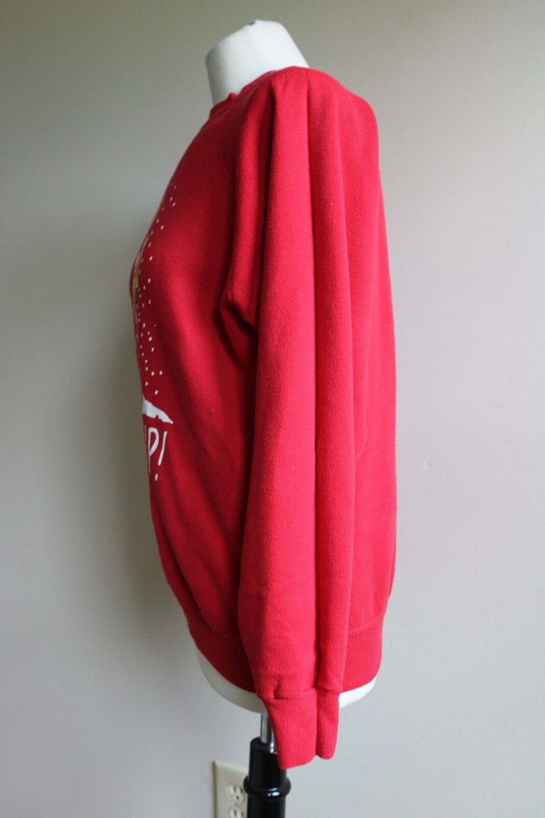 Vtg 80s Tweety S Bundle Up Winter Snow Red Sweatshirt Top Artex Warner Bros