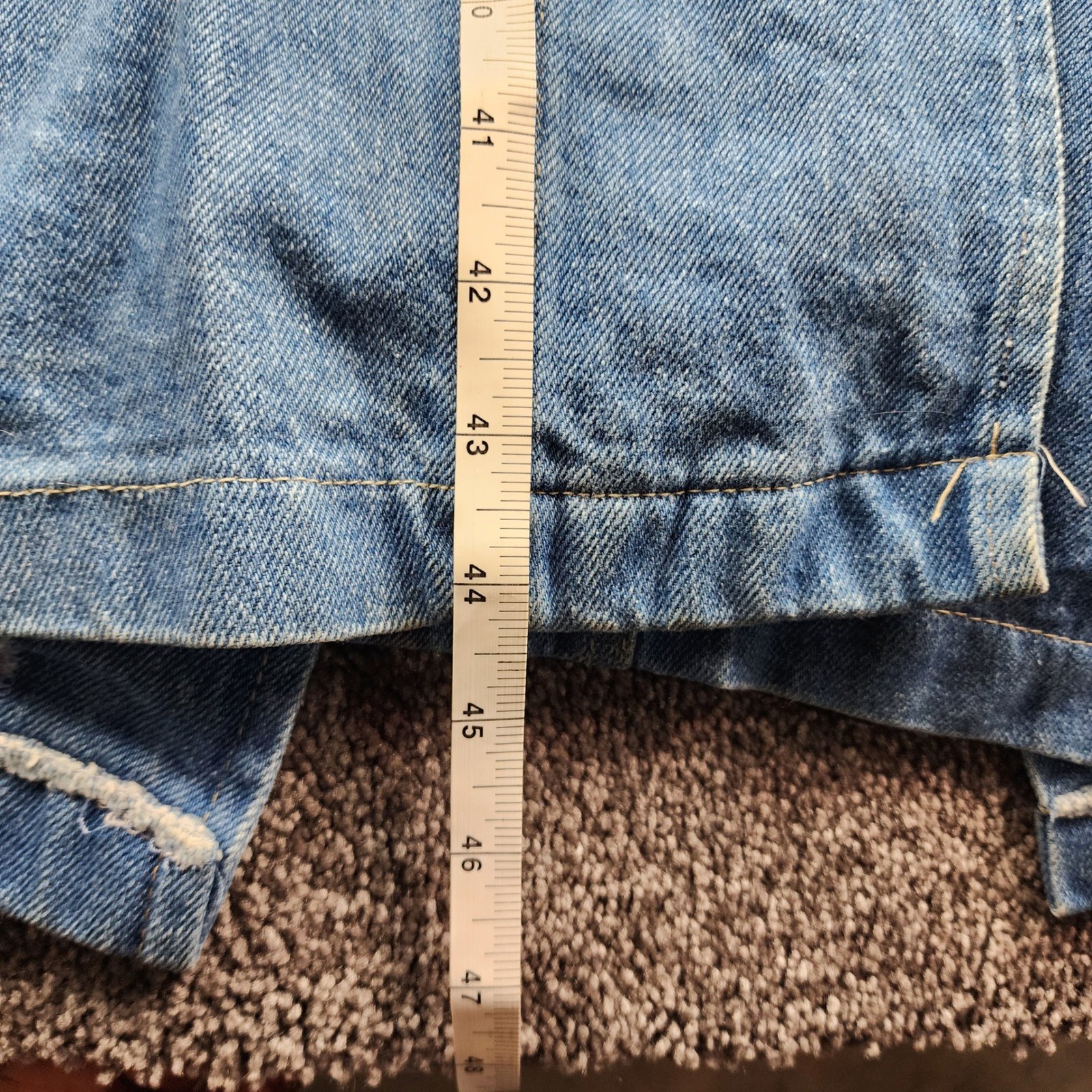 Stuffed Shirt Denim Duster Jacket Womens Large Blue Good Vintage 100% Cotton USA