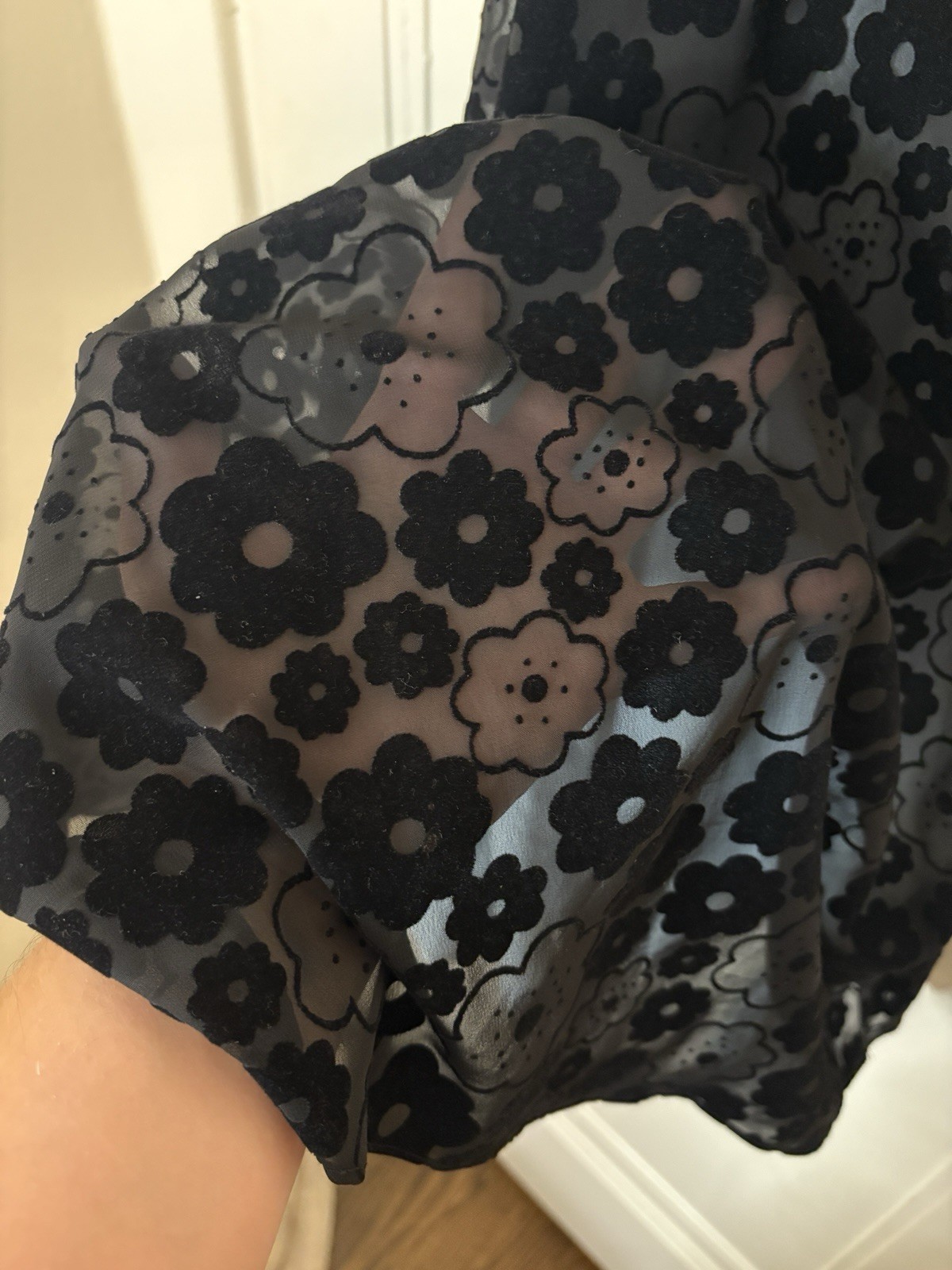 Vintage Velvet Floral Vampy Dress Reversible Satin Women’s 5/6