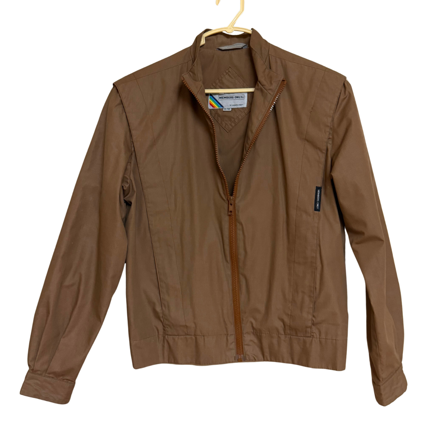 Vintage Members Only Europe Craft Women’s Brown Jacket Size 9/10 Classic Full Zp