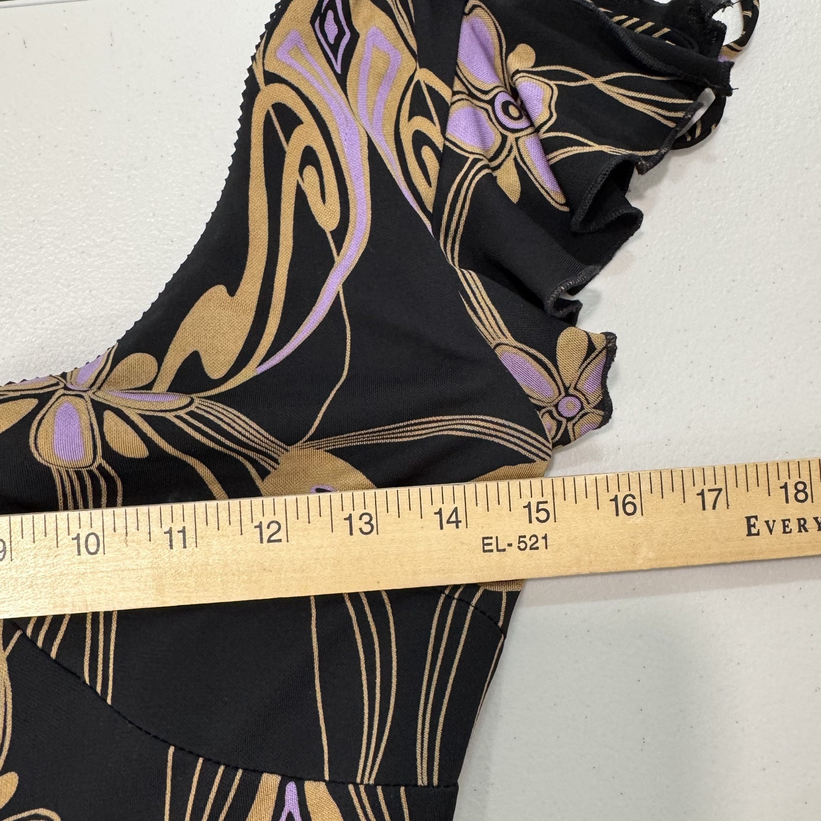 VTG 90s Y2K Guess Collection Dress Dark Art Nouveau Gothic Bodycon Midi USA