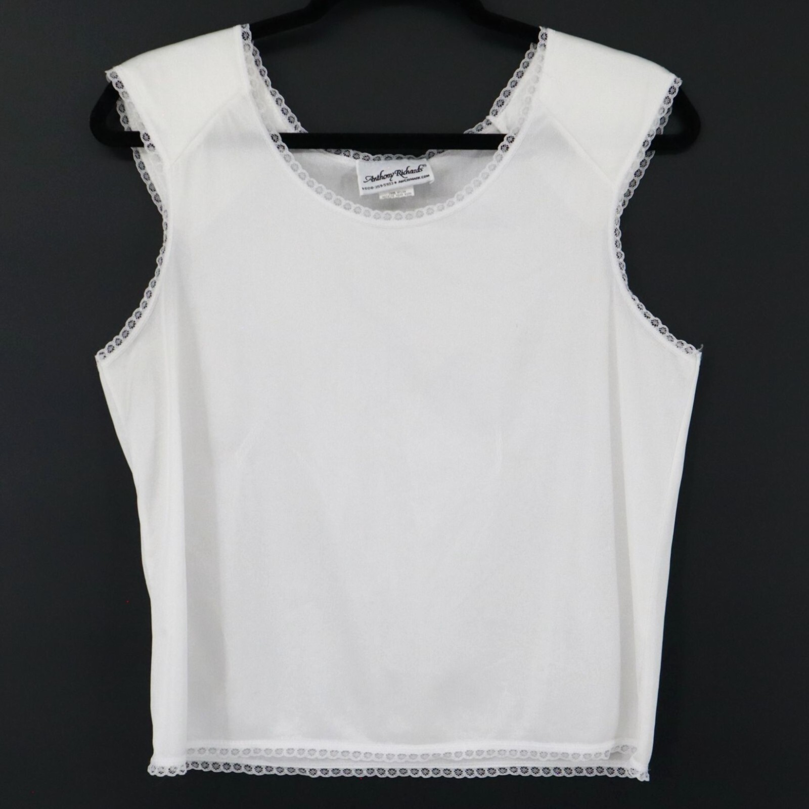 Anthony Richards Tank Top Womens S White Romantic Feminine Fairy Grunge Vintage