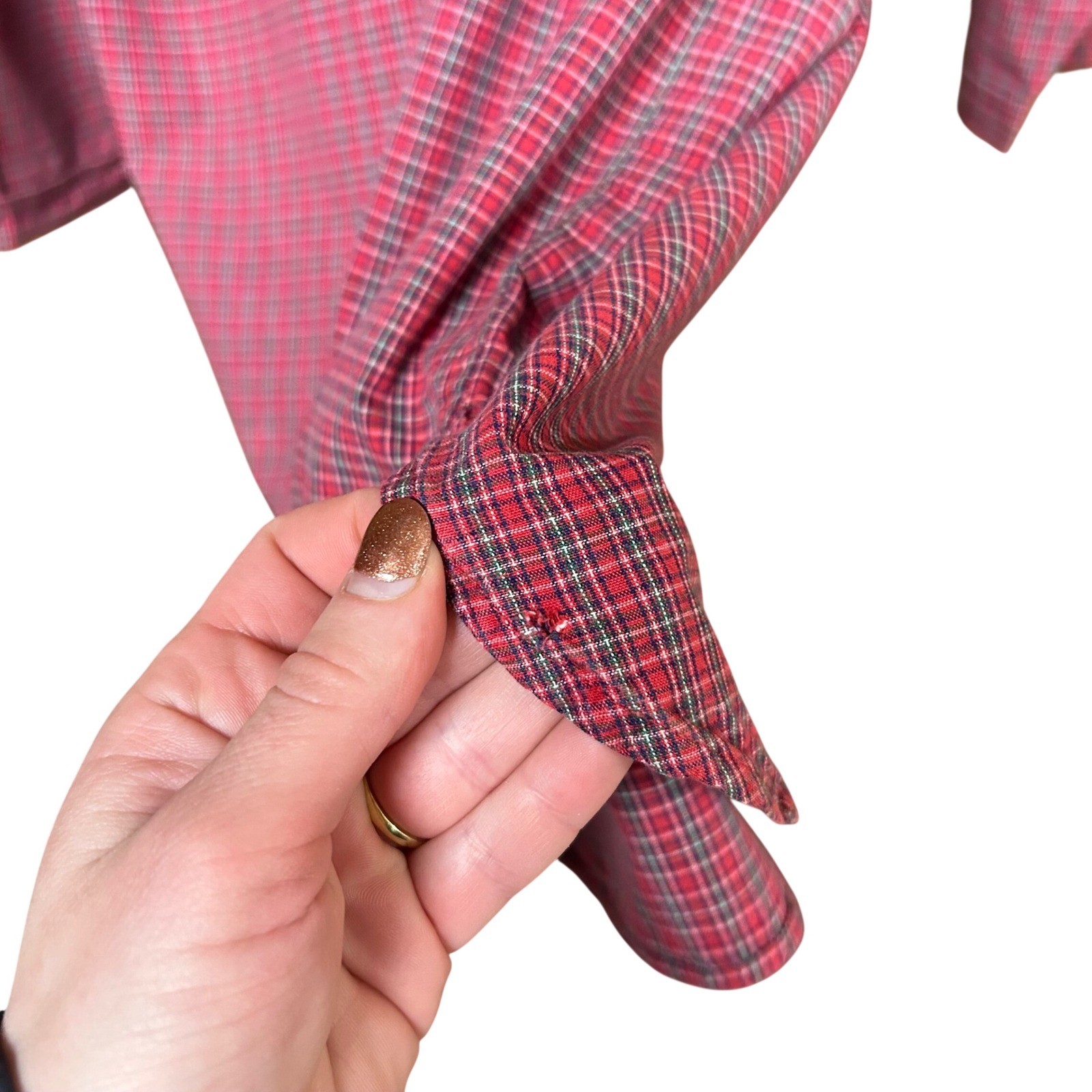 Disney Store Winnie the Pooh Nightshirt L/XL Red Plaid Eeyore Vintage Sleepwear