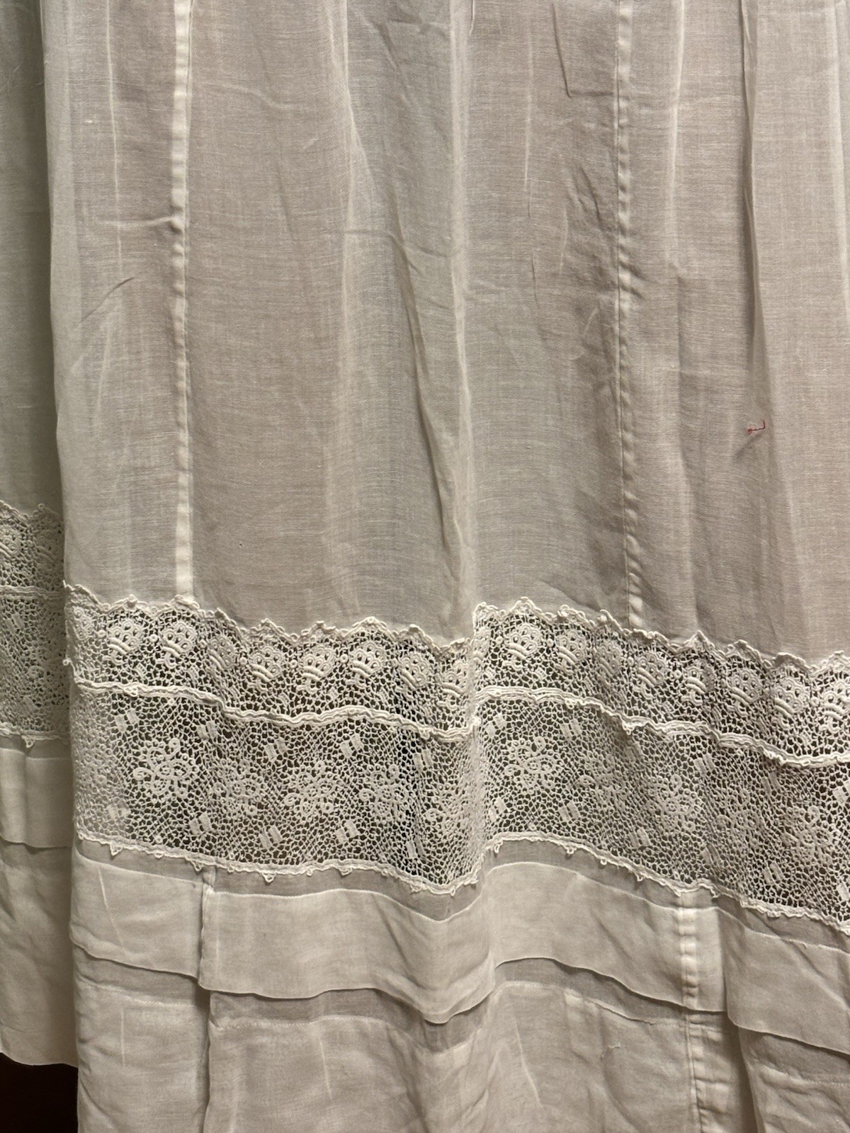 Antique Edwardian White Cotton /Crochet/Lace/ Tea/Day DRESS