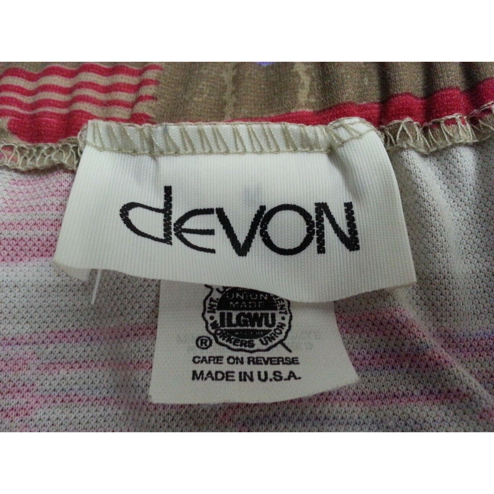 Devon Retro 1980s Vintage Print Skirt Dress Womens Size Medium M