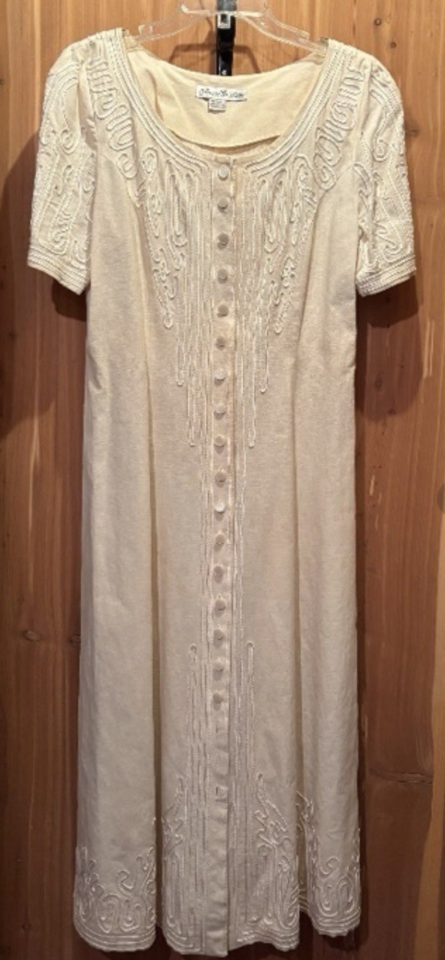Vintage Marie St Clair Linen Blend Dress Size 12