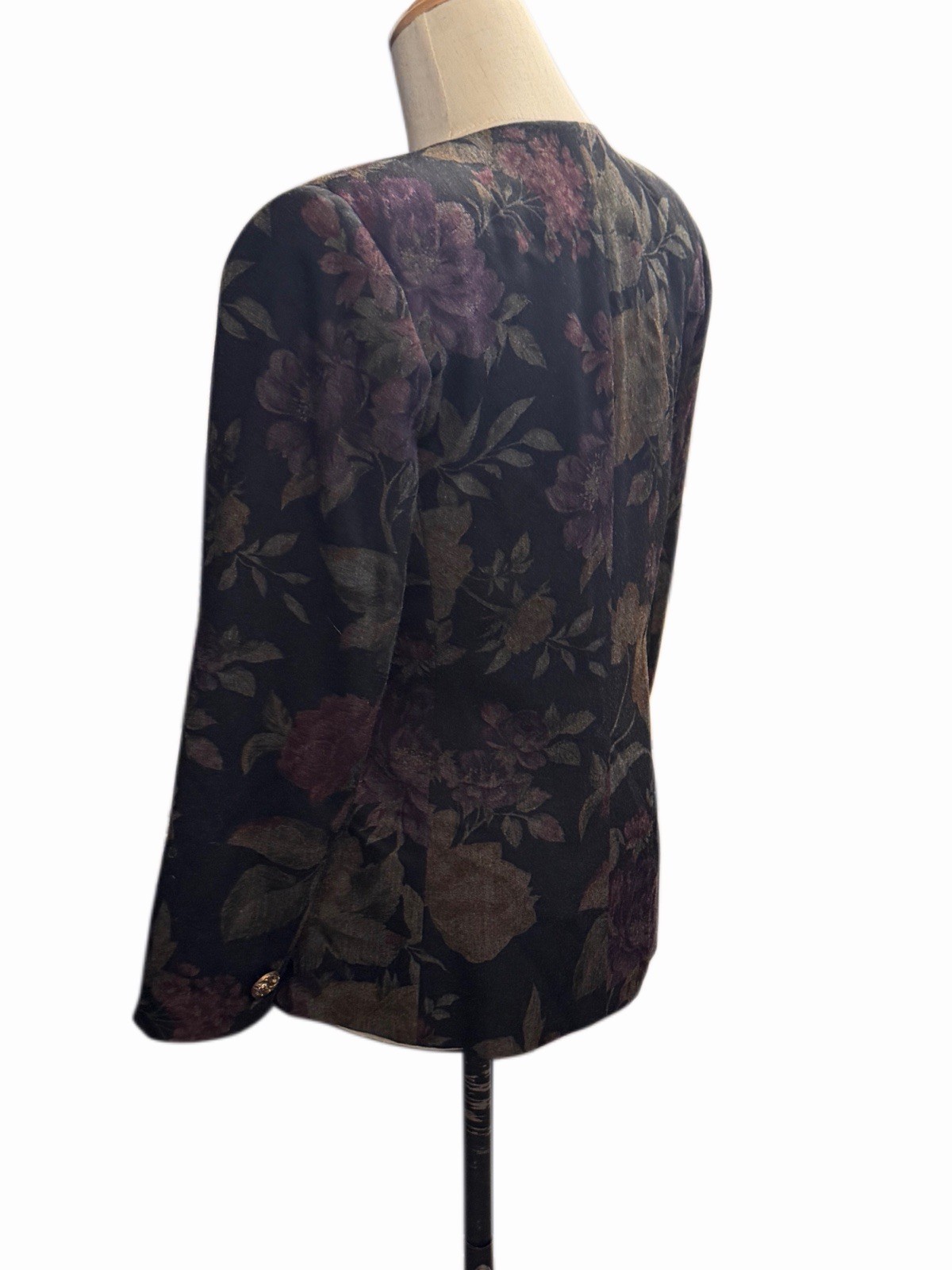 Vintage 90s Blazer Coat Woman’s Sz 2P Floral Whimsigoth Excellent Condition