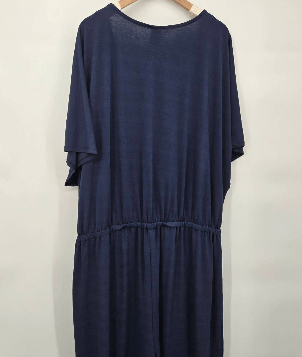 Swimsuits for All Jumpsuit Cover Up Size 18/20 Navy Tie Front