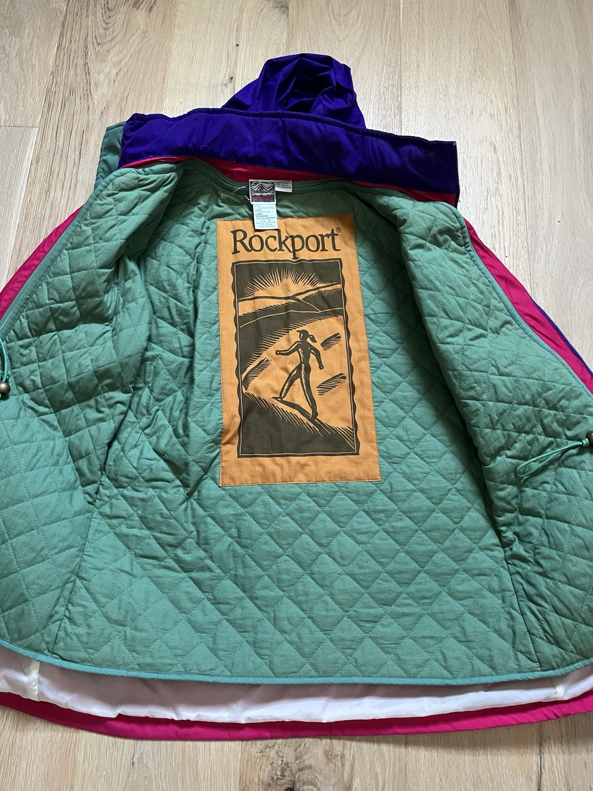 Vintage Rockport Colorblock Ski Jacket Womens S Purple Snowboard Retro 80s 90s