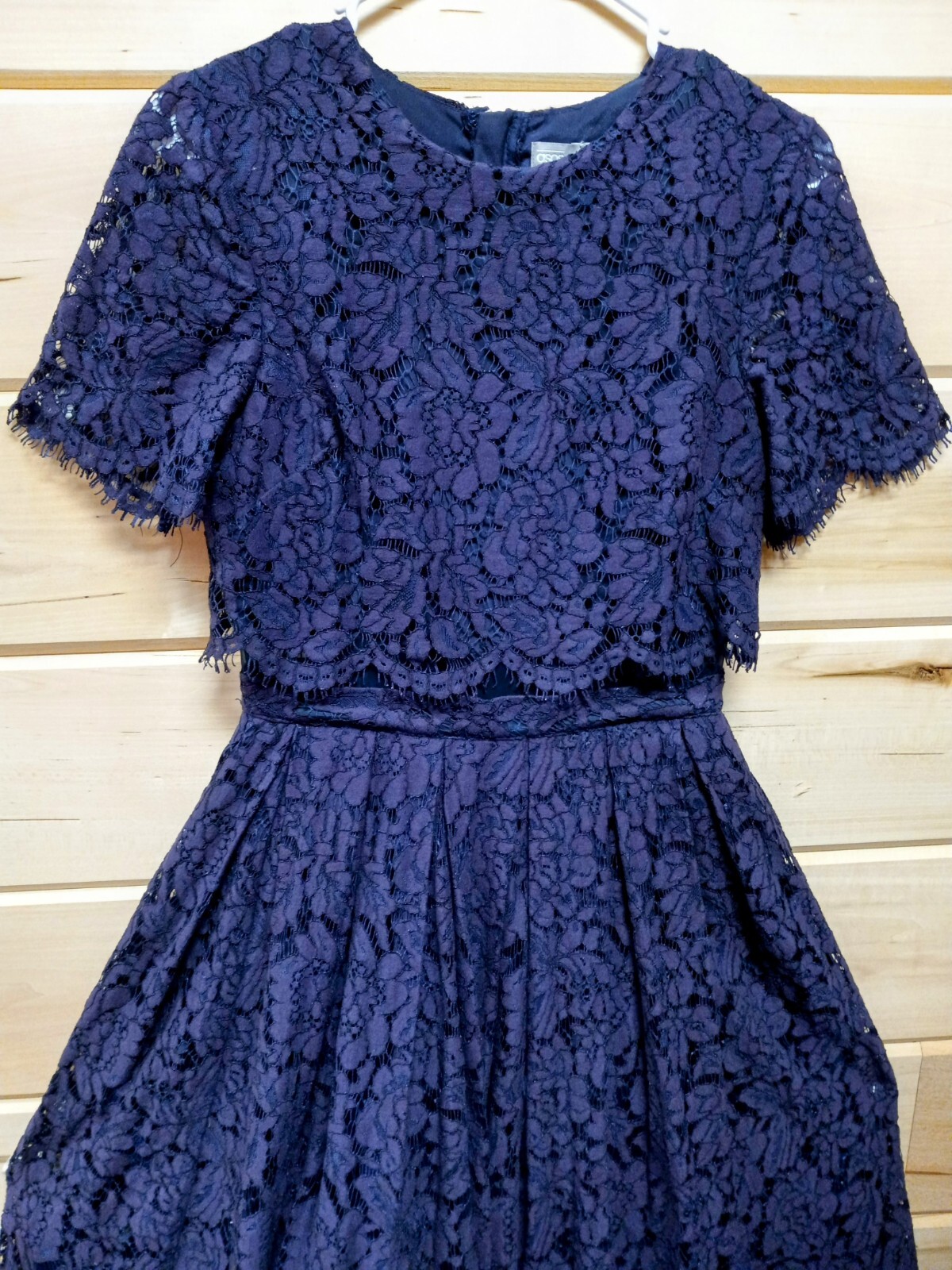 Elegant ASOS Maxi Fit and Flare Lace Party Dress Purple and Blue. Size 4. #A