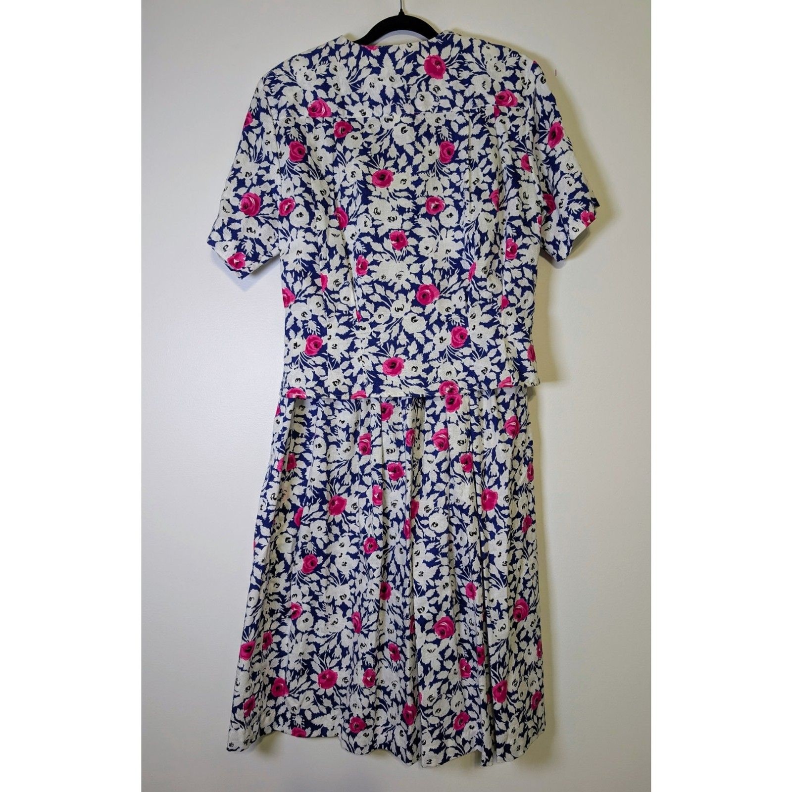 VTG J Jill Floral Skirt Set Small Cottagecore Cotton USA Matching 2pc Romantic