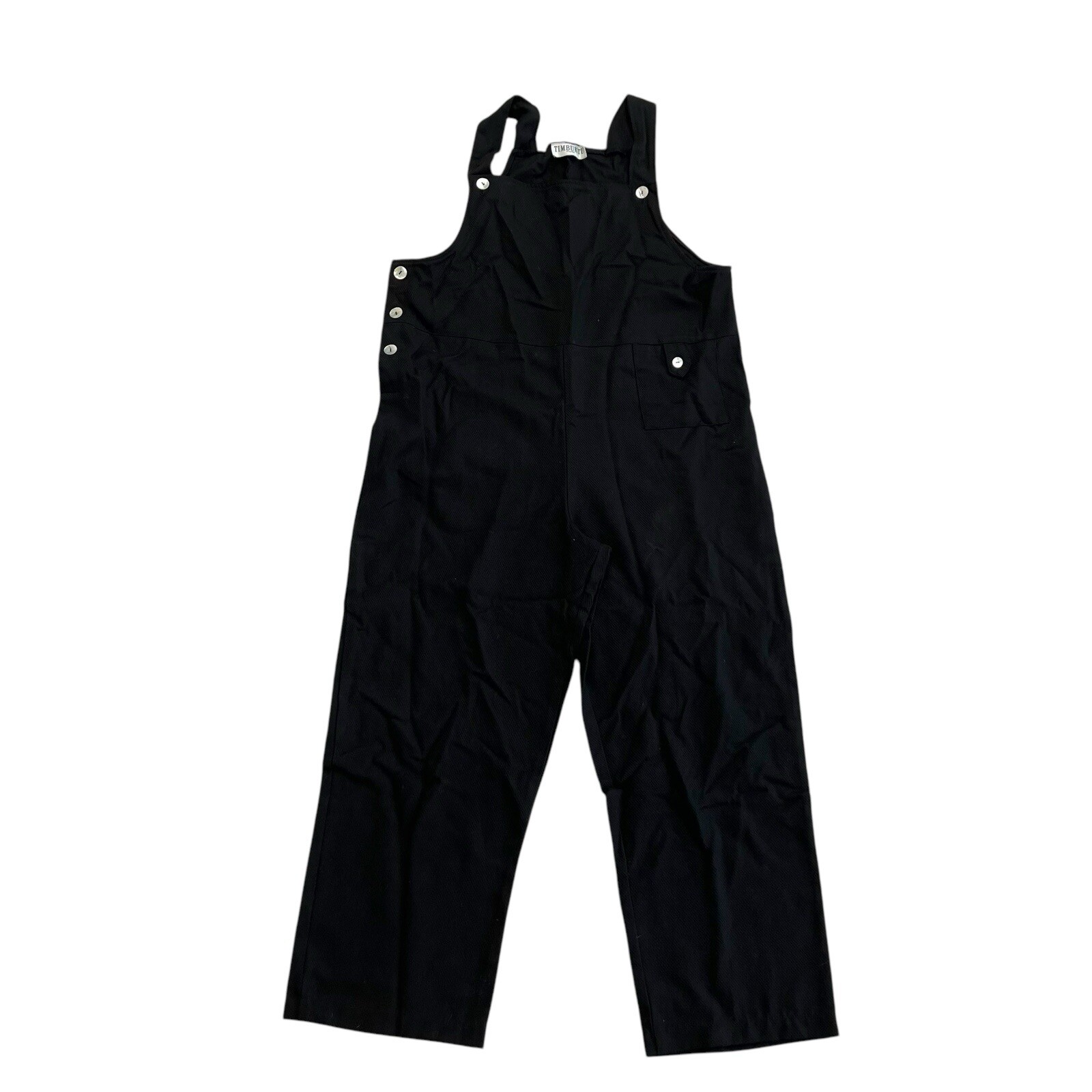 Vintage Timbuktu Station Women’s Overalls Black Twill Jumpsuit One Piece Artsy