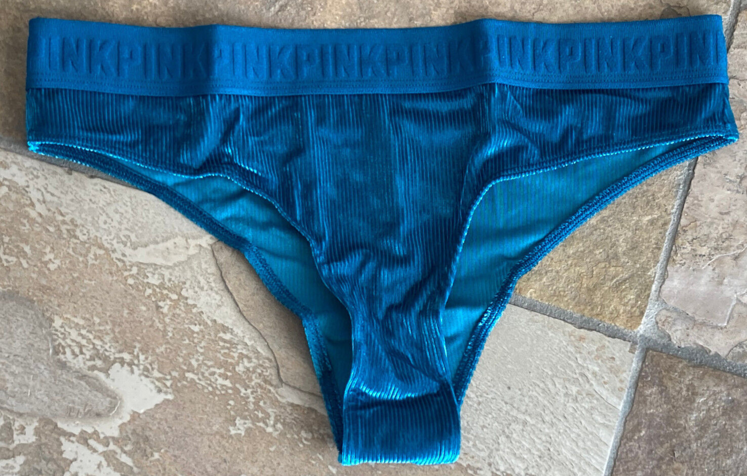 223 PINK Victoria’s Secret 7/L TEAL Velvet Cheeky Itsy Bikini Panty NIP #44