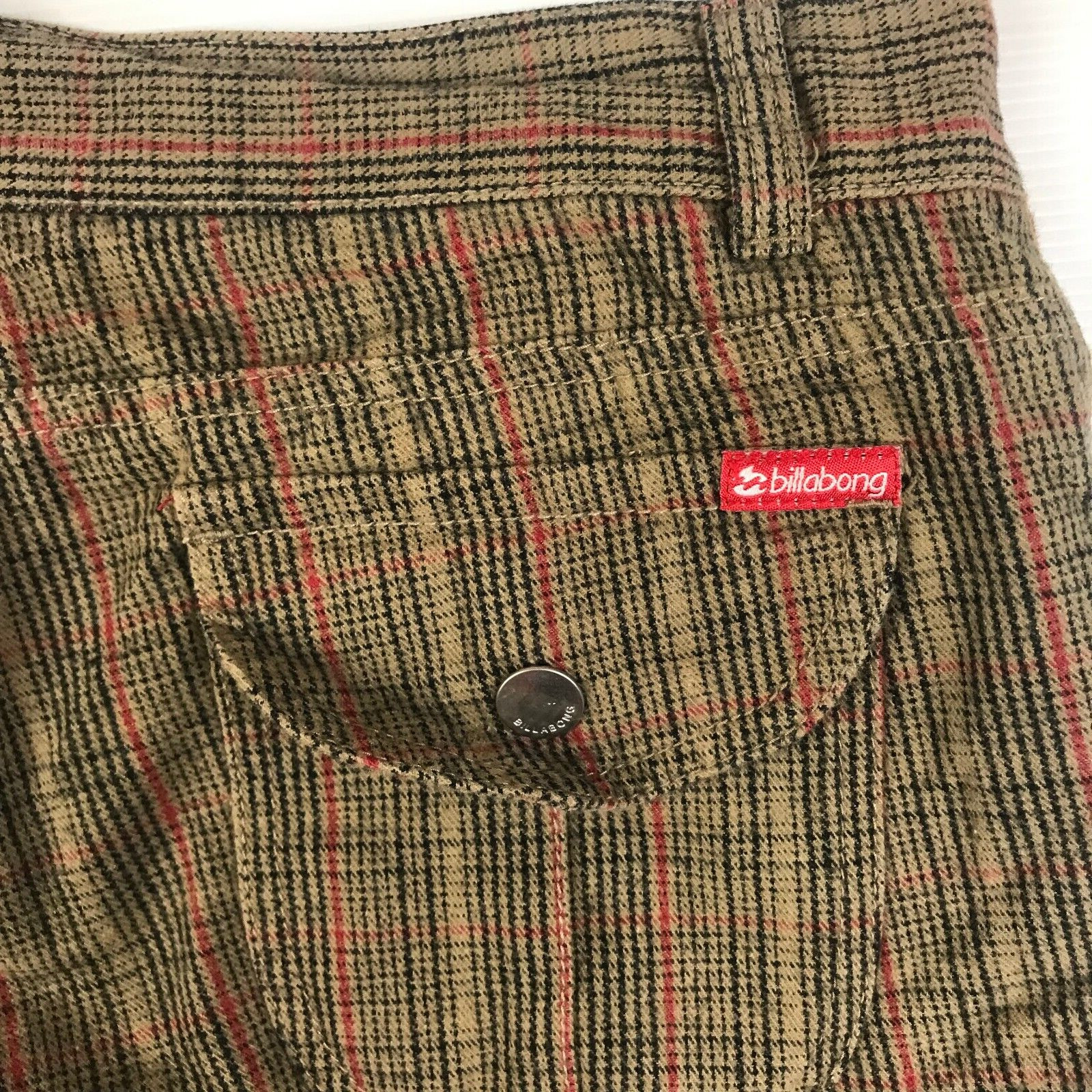 Vintage Women s Billabong Brown Check Pants Jeans Size 10