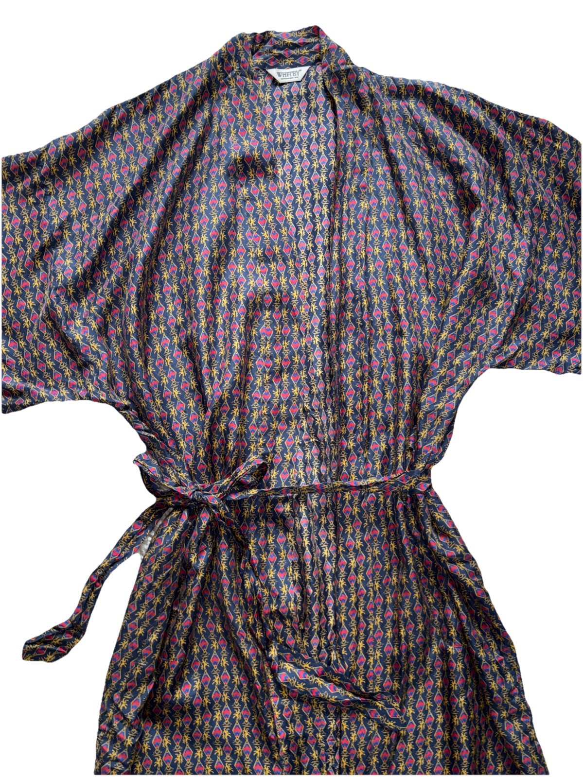 Vtg! Silk Robe Kimono Whitby Asian Long Lightweight one size NICE!