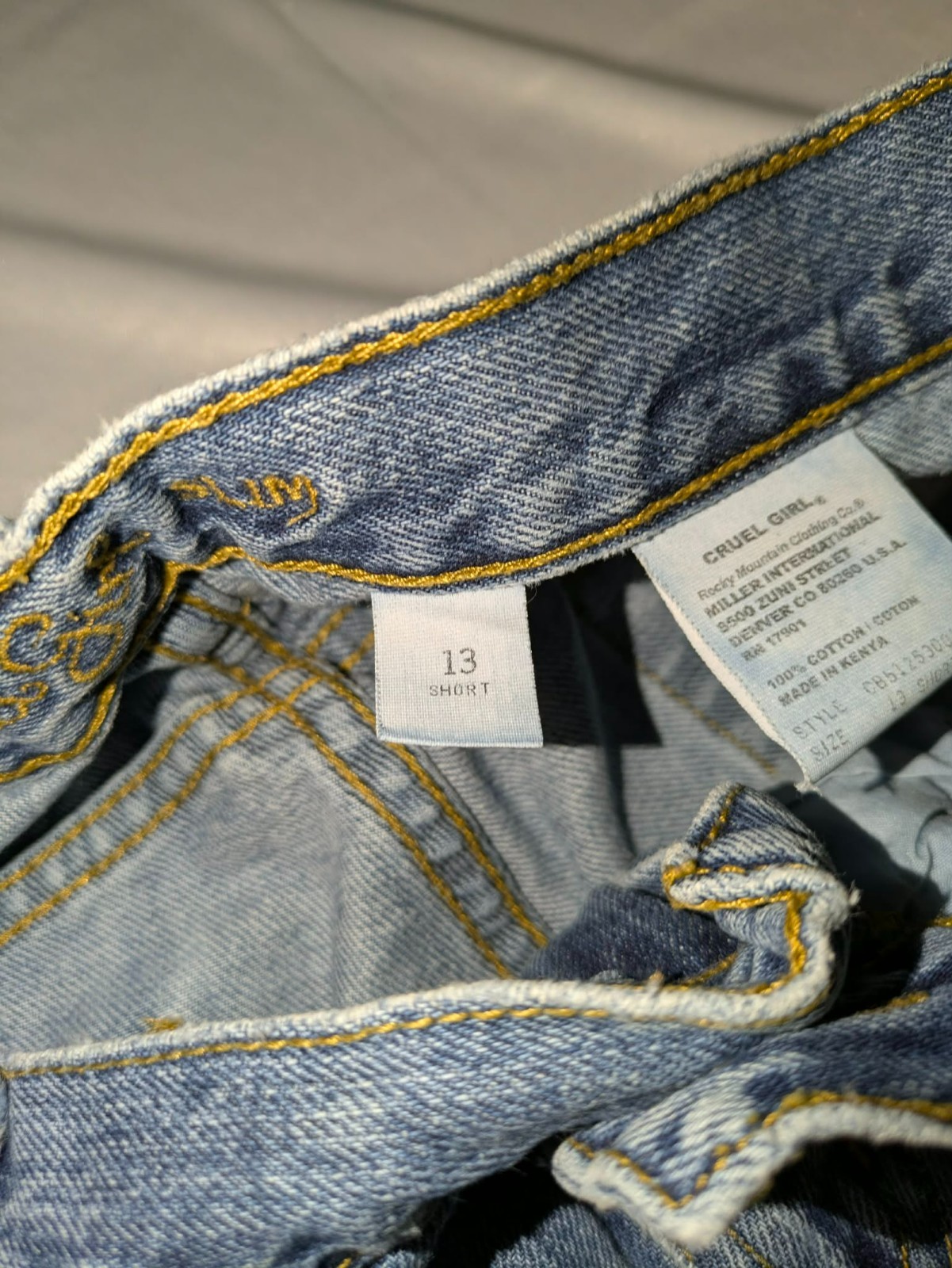 Vtg Cruel Girl Jeans Womens 13 Short Medium Wash Blue Cotton Western