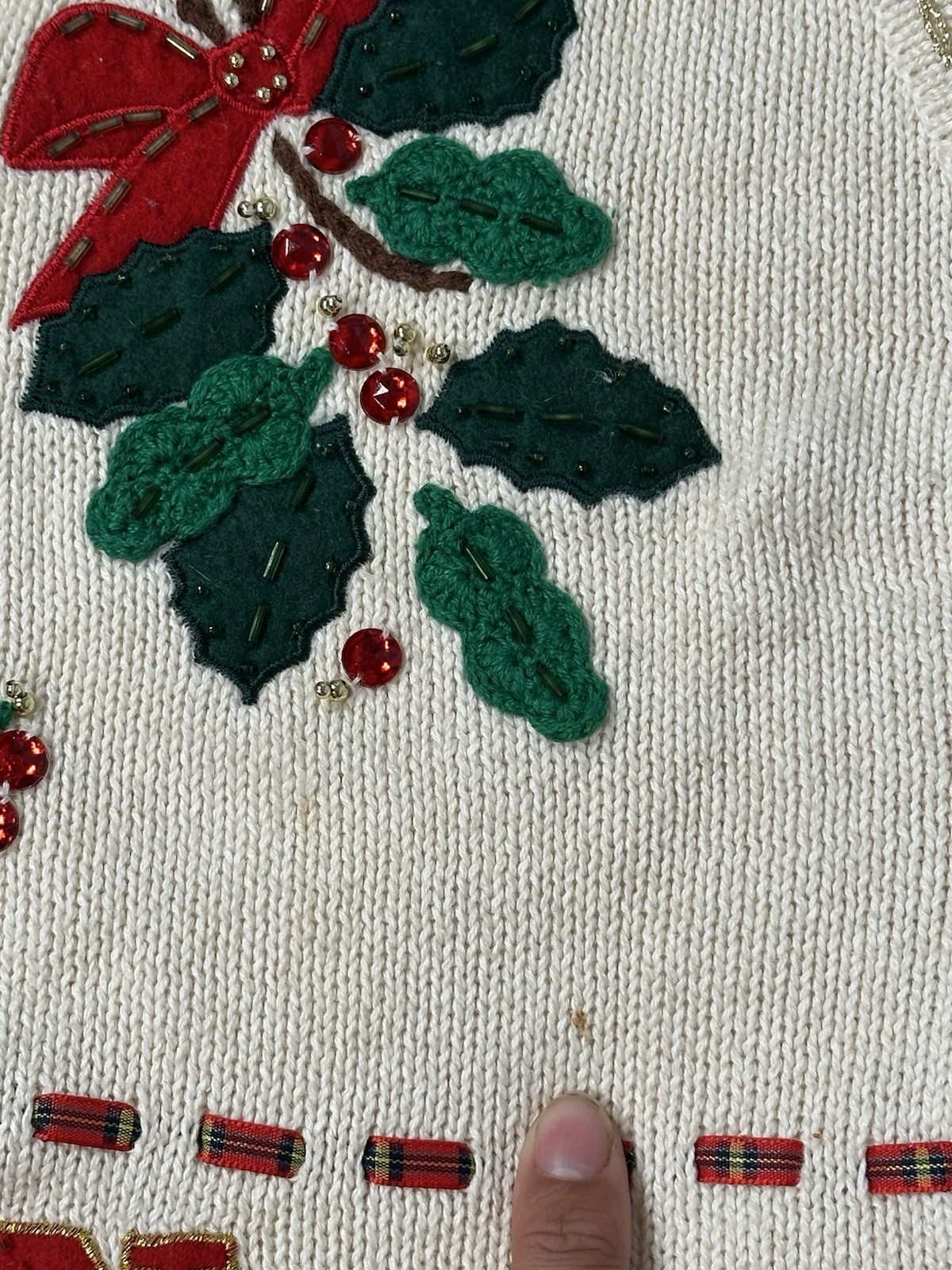 Bobbie Brooks Noel Joy Festive Gifts Red Ugly Christmas Vest Size Large 12/14