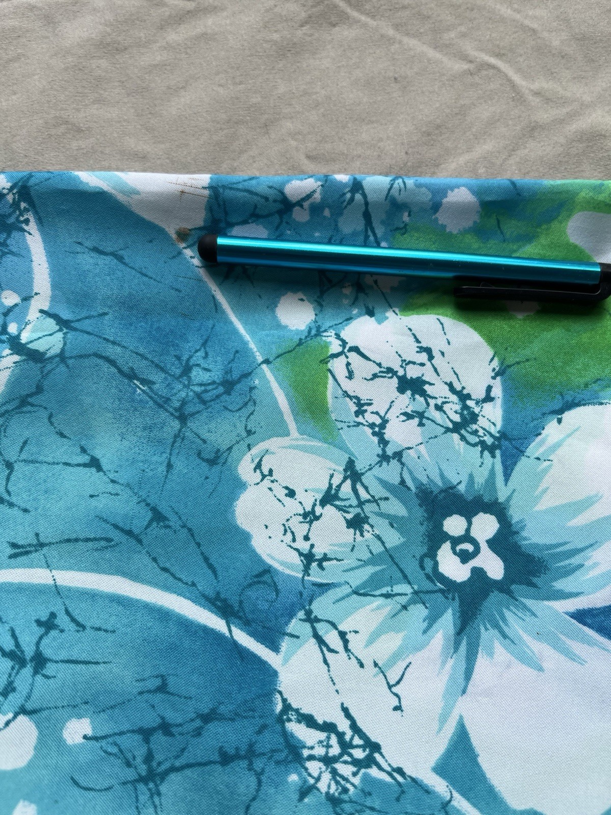 Vintage Pennys Hawaii Green Blue Floral Hawaiian Maxi Dress Size S