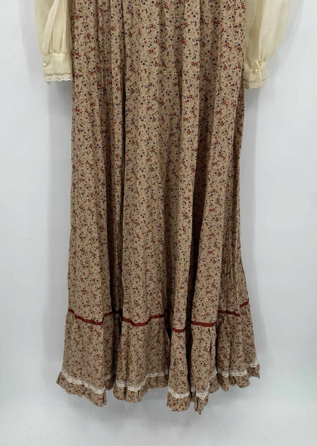 vintage 70s FLORAL MAXI DRESS cottagecore SMALL prairie storybook romantic
