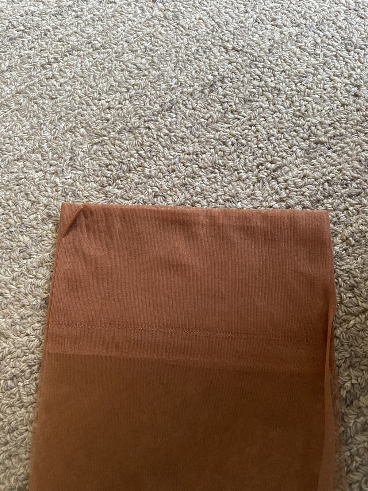 1 pair Vintage Devreaux Garter Stockings 7 1/2 Sunny Beige Flat Knit