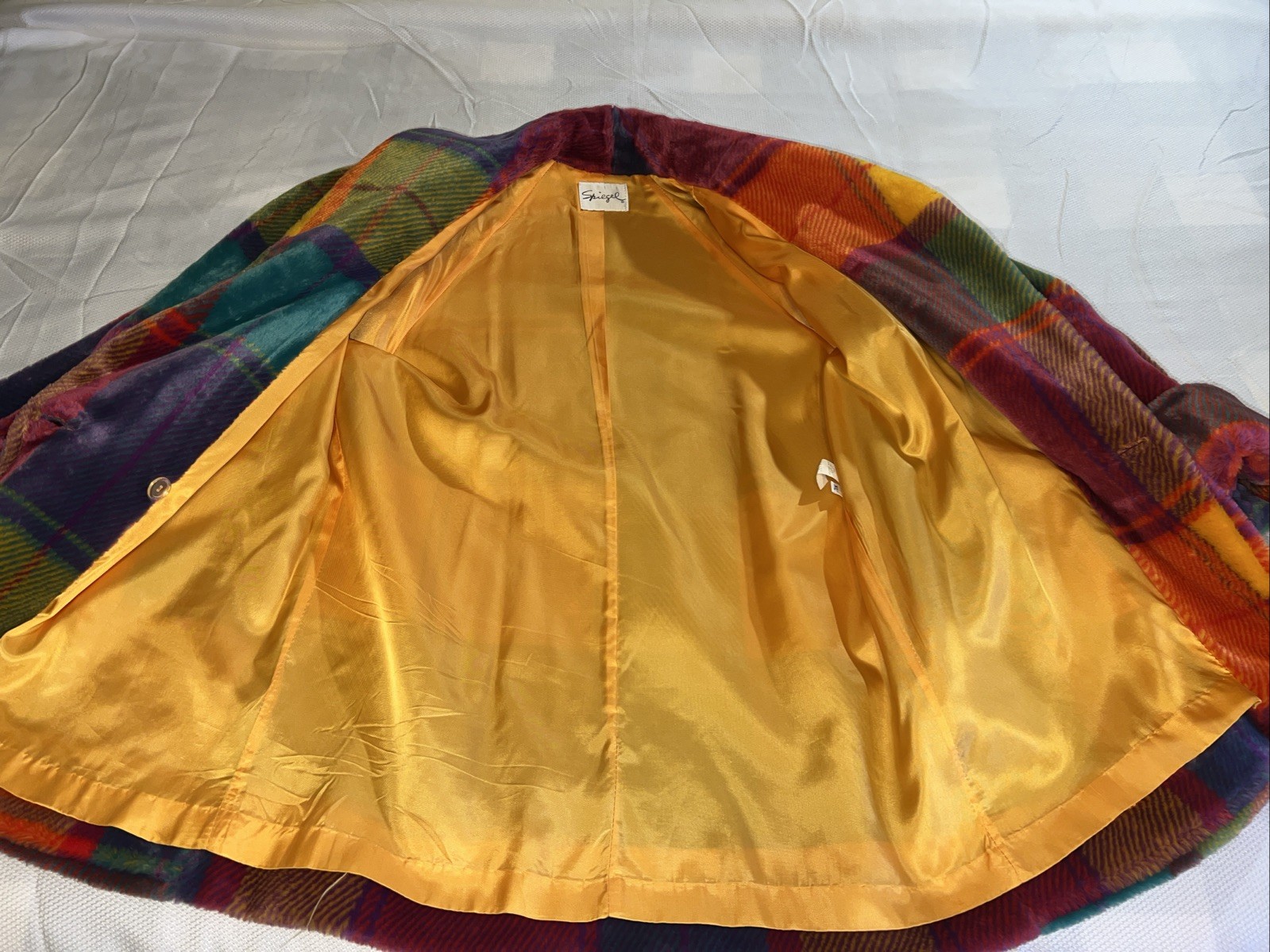 Spiegel Vintage Multi-Color Missy Santa Fe Style Coat Acrylic Boho Aztec SZ XL