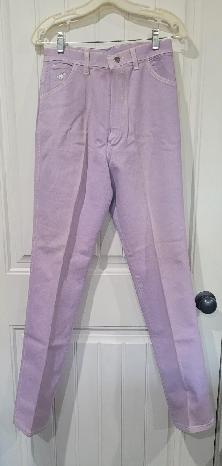 VINTAGE WRANGLER 70-80s Jeans Misses Size 13 Purple Permanent Press Pony -FLAW