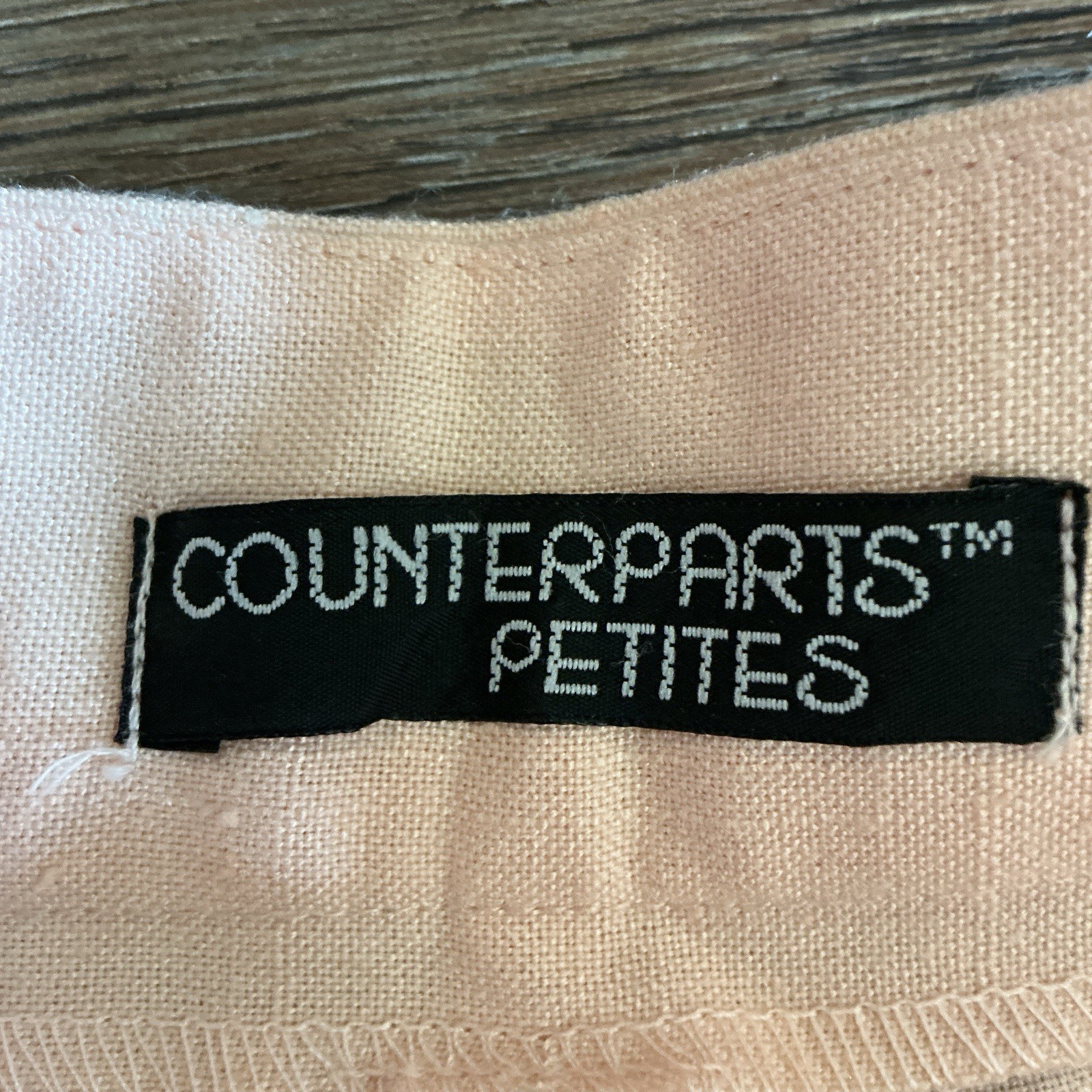 80s VTG Counterparts Petites Peach Pleated Tapered Trousers Size 10P Wmns #3602