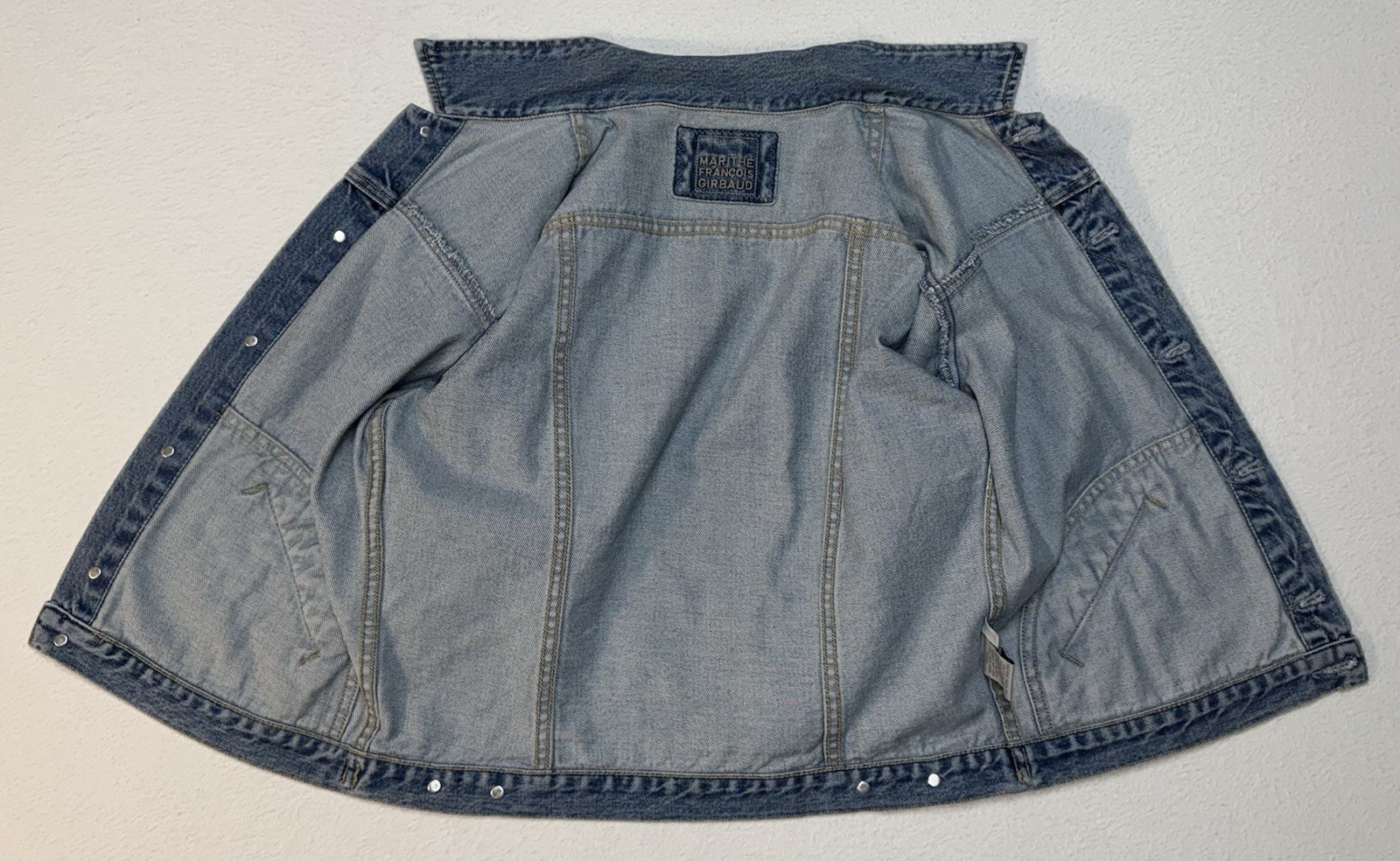 Vintage 90s Marithe Francois Girbaud Jean Denim Trucker Jacket Sz M Chest 39 EUC