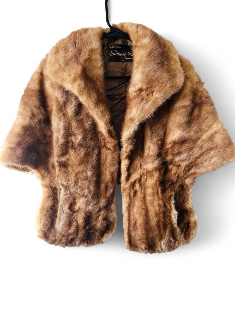 Vintage Real Mink Fur Cape Stole | 1950s Brown Mink | Sullivan-Rollins Fur Salon
