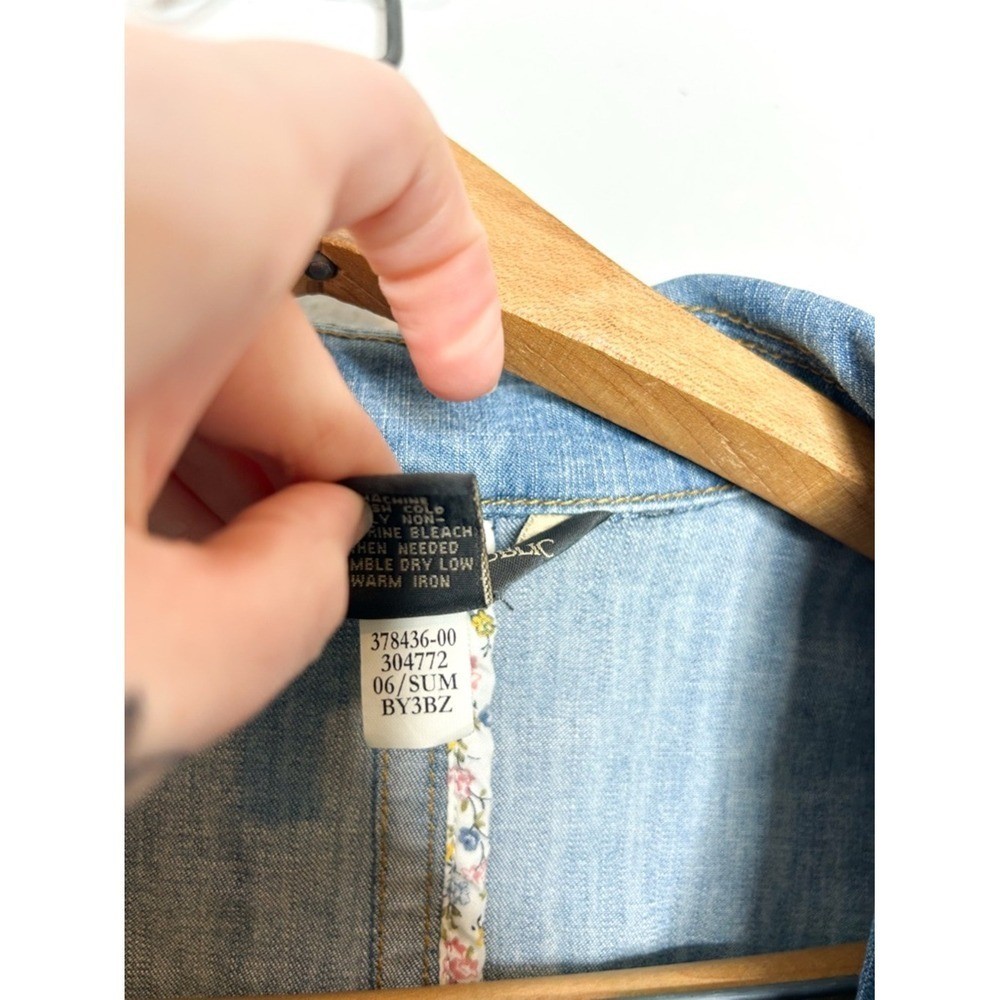 Vintage Banana Republic Early 2000s 2006 Tie Front Denim Jacket 6