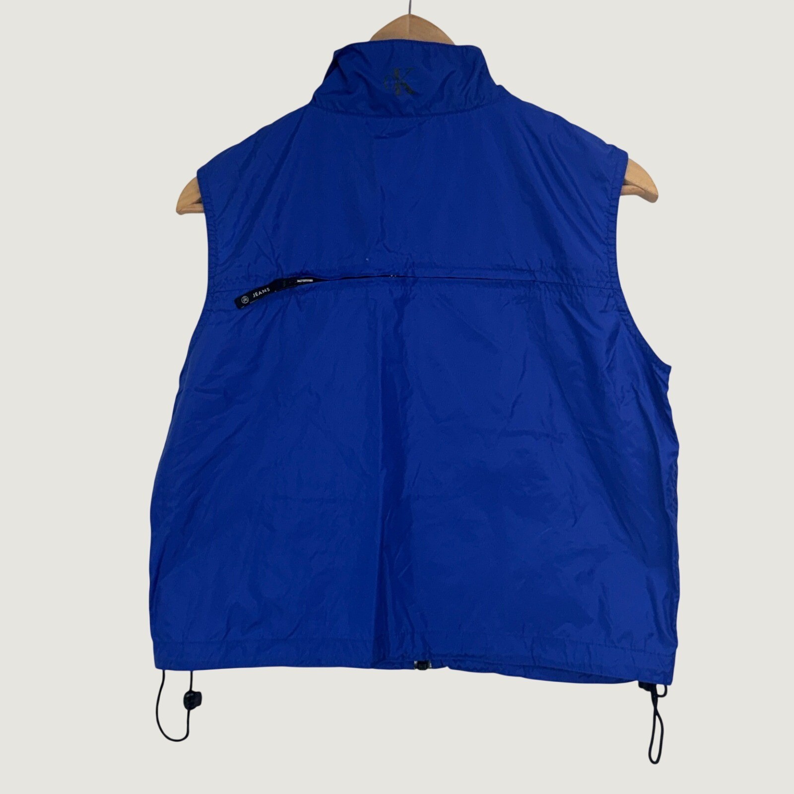 Calvin Klein VTG 90s Nylon Vest Sz M Blue Gorpcore Streetwear Sleeveless Jacket