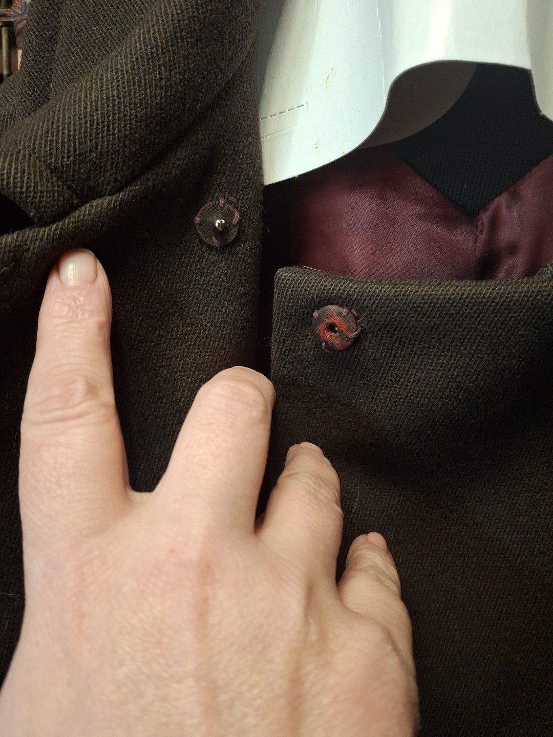 VTG 60’s Forstmann Stevens Fabric Women’s Brown Doublebreasted Wool Heavy Coat