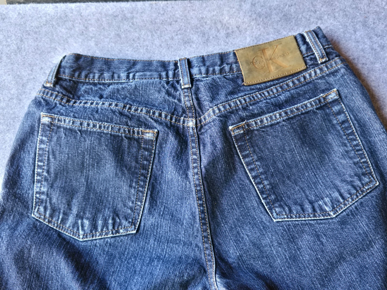 Calvin Klein Jeans Women’s Low Rider Strait Leg Medium Blue Wash Size 10 (32×29)