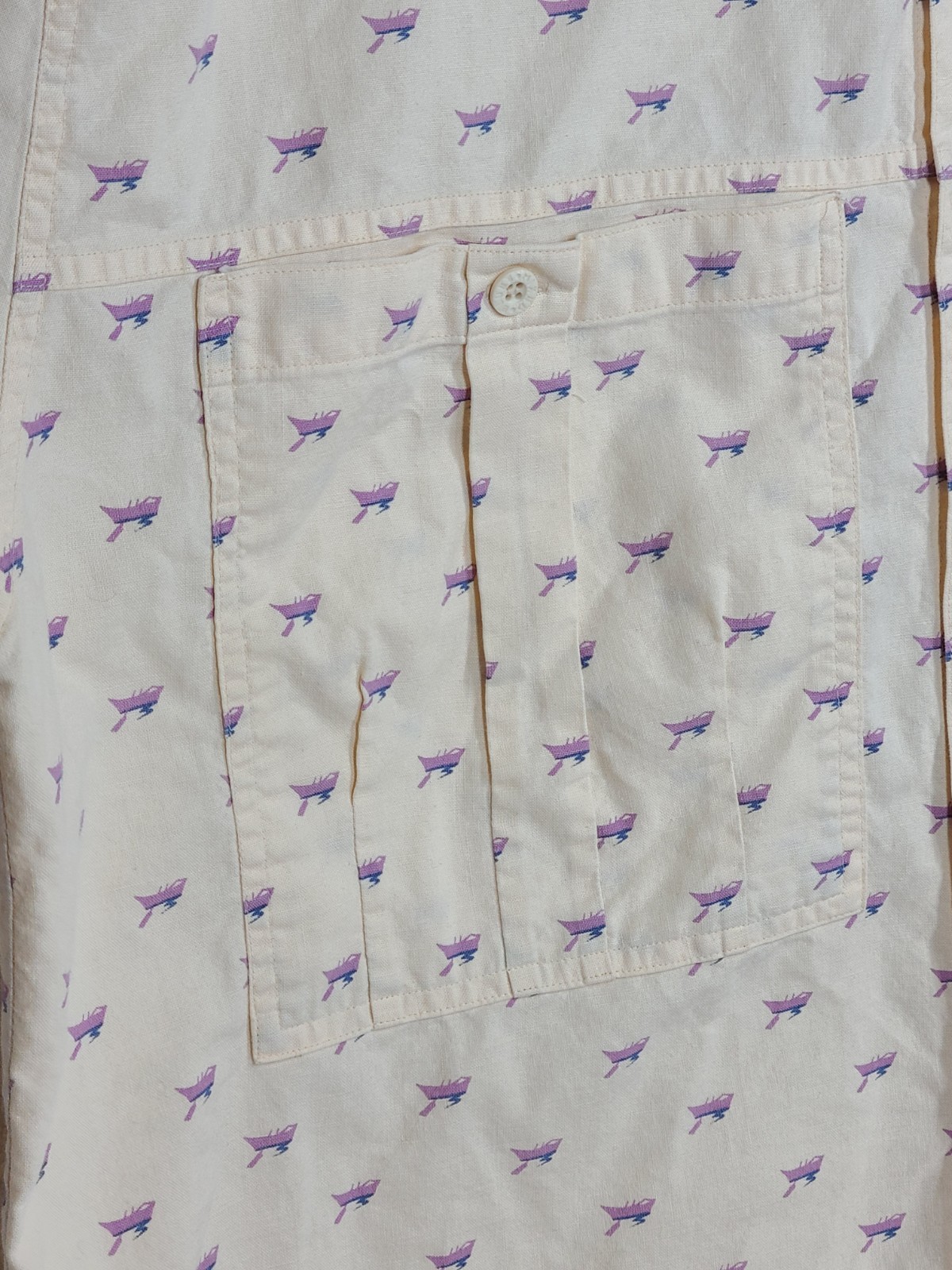 Vintage 90s Rowboat Oxford Shirt 100% Cotton Mixed Blues Outdoors Camping Unisex