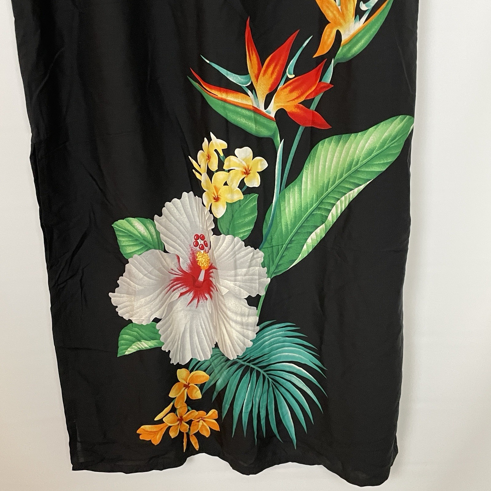 Vintage Lavahut Long Dress Sleeveless V Neck Tropical Floral Size Large