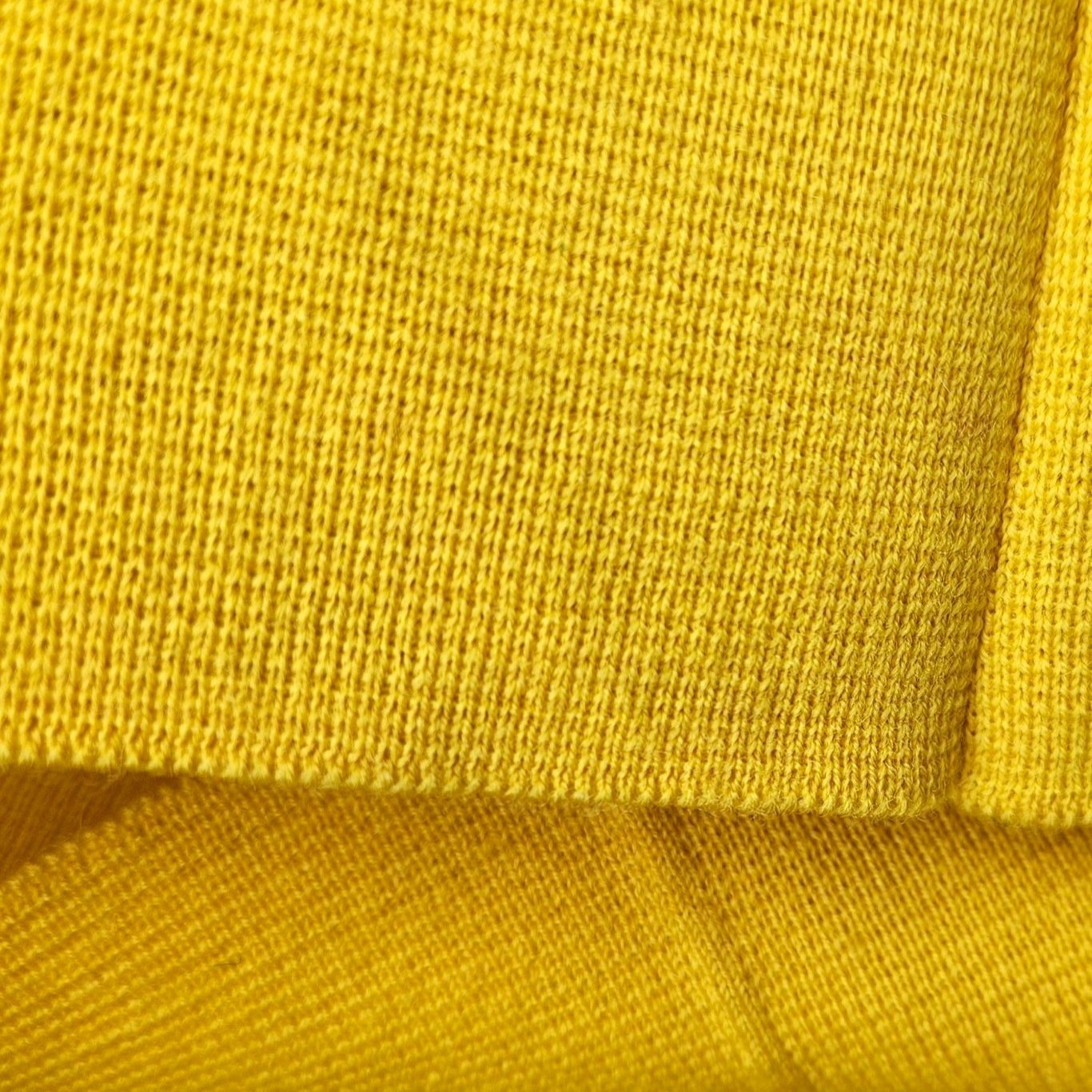 Mod Italian Designer Avagolf Yellow Wool Doubleknit Dress 60s 70s Moth Holes