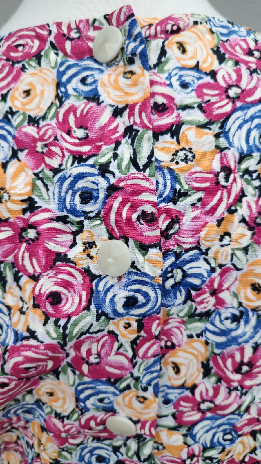 VTG 80s Jane Singer Rayon Floral Dress size 10 Drop Waist Ruffle Peplum USA Made