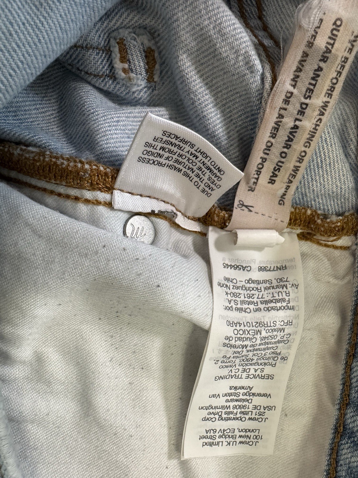 Madewell Curvy Perfect Vintage Jean Light Blue Cotton Women’s Jeans Size 28