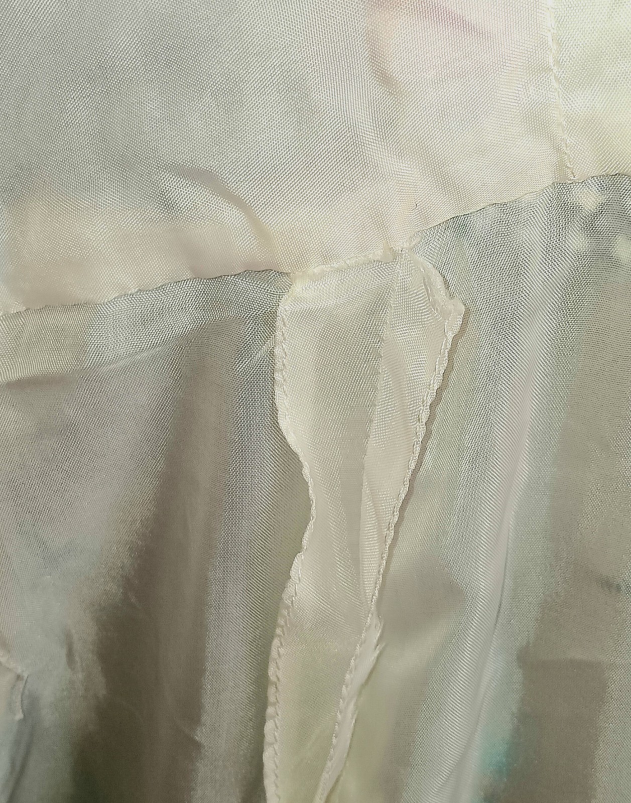 1950s Embroidered Silk Mandarin Dress Organza Floral Exceptional Vintage OOAK
