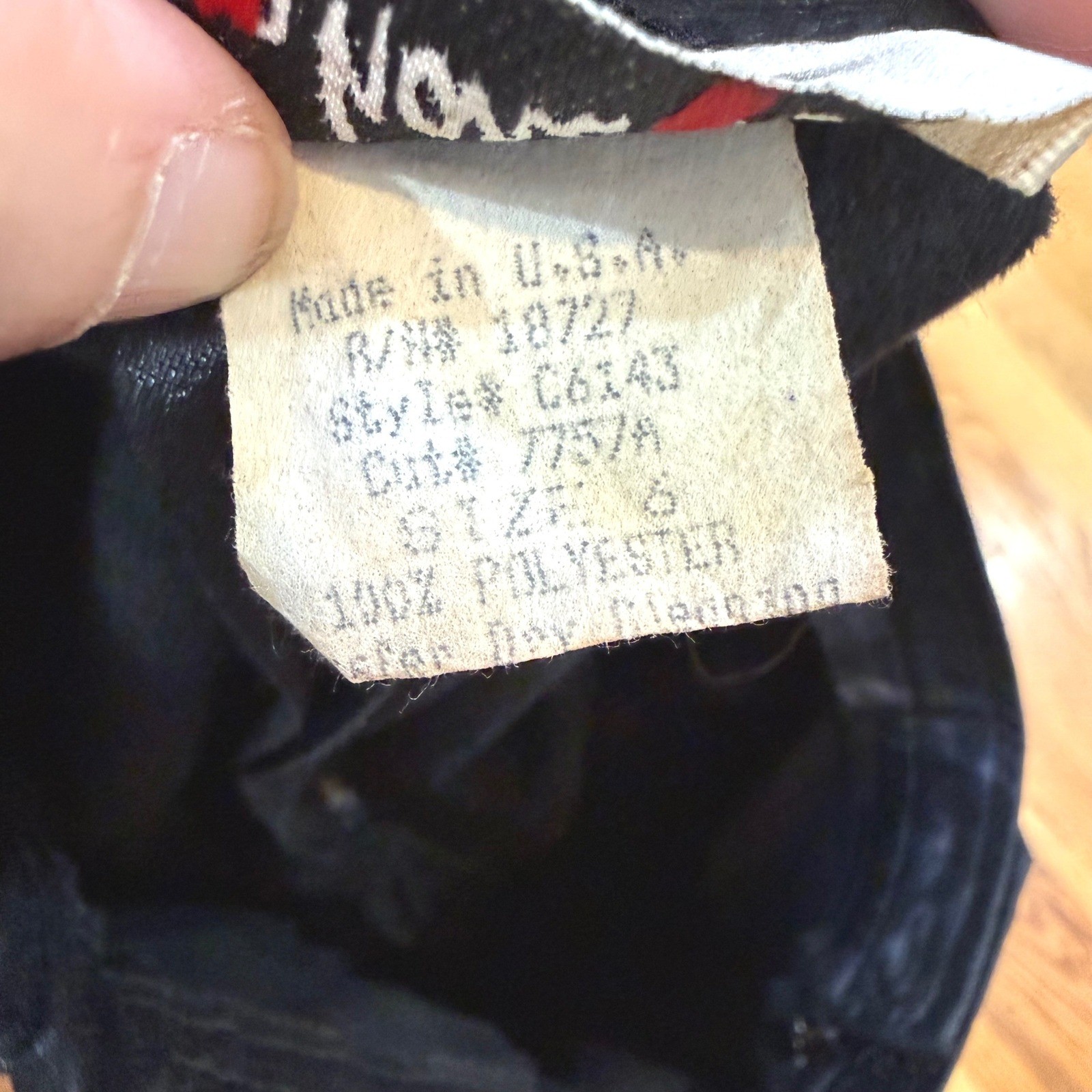 Jo Hardin Vintage Black Faux Leather High Waisted Pants Made in USA Size 6