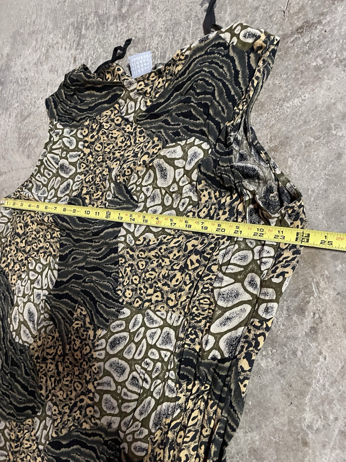 VTG 80s rabbit Designs Women’s All Over Print Leopard 2 Piece Dress Size 22W