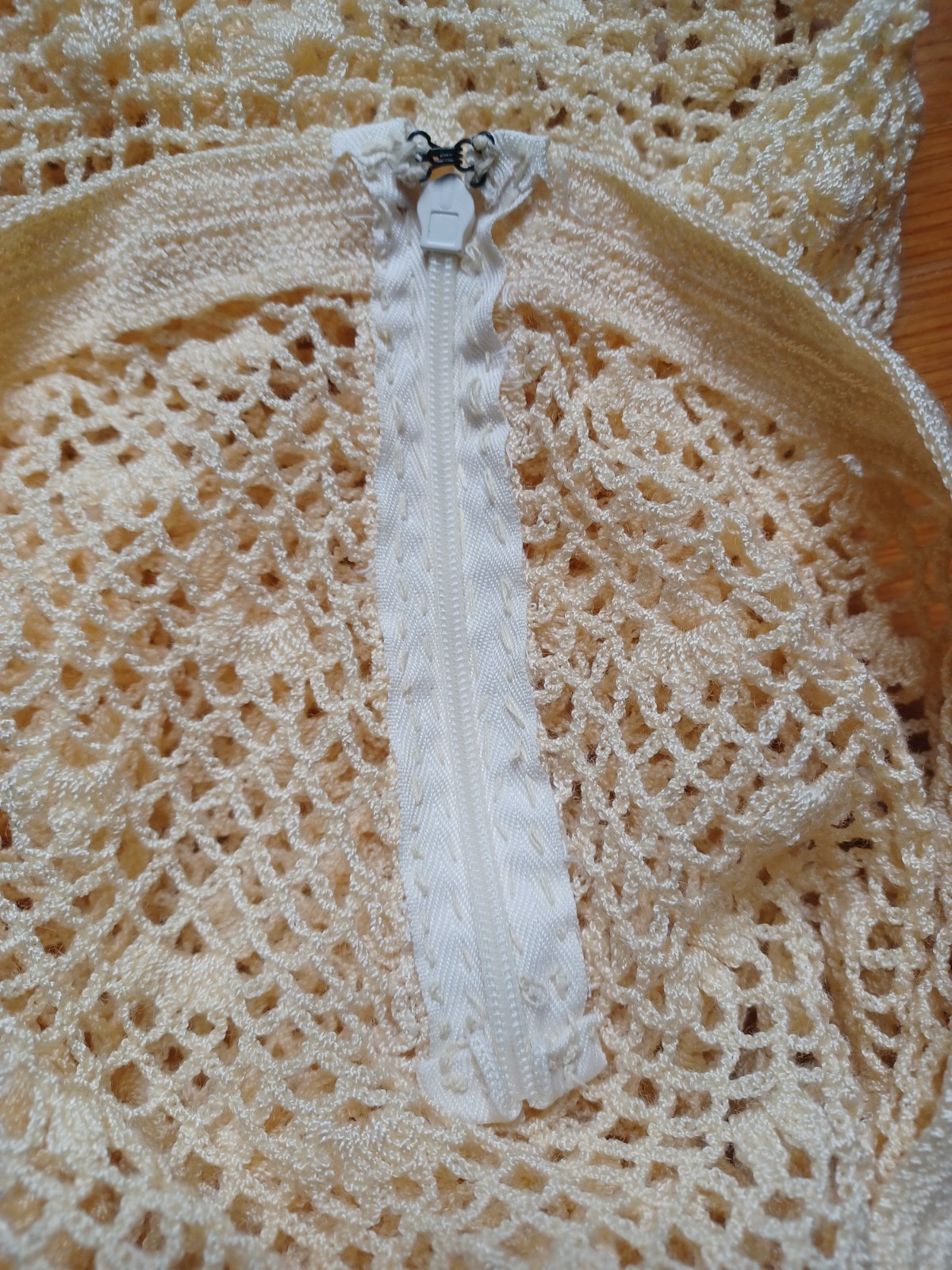 Vintage 1970s Boho/ Hippie/ Beach Wedding Ivory 2-piece Handmade Crochet Dress
