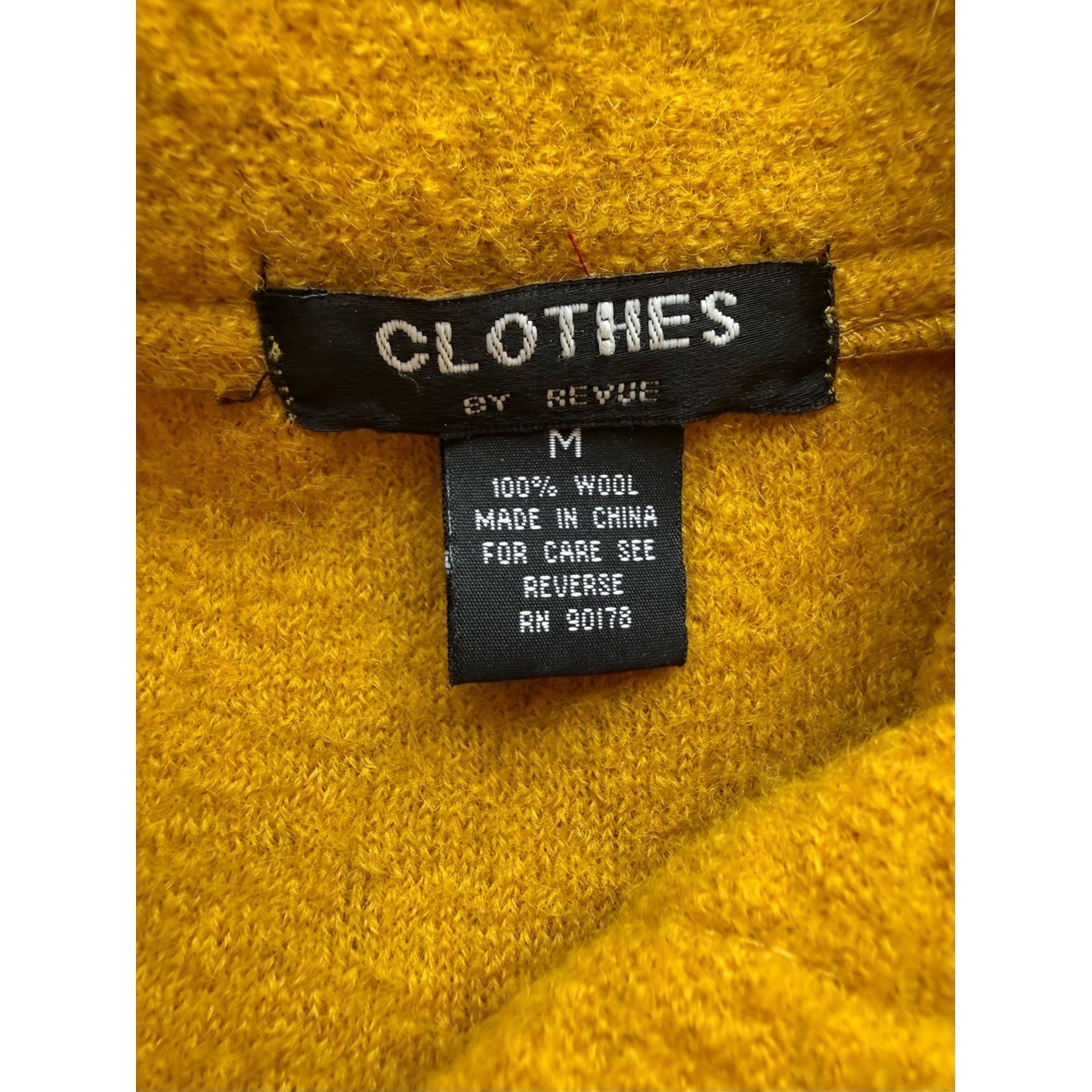 Clothes by Revue Mustard Wool Moto Jacket, Vintage, Women’s Medium